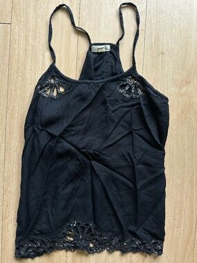 Women Silence + Noise Black Sleeveless Top Size S